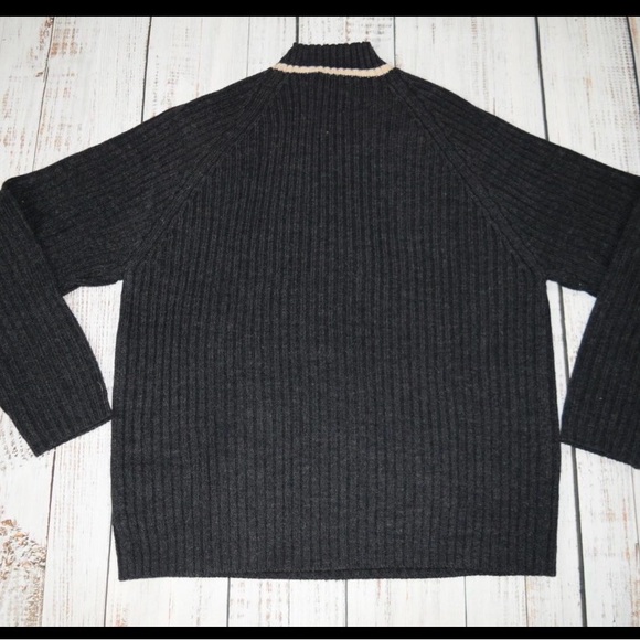 Men’s Black Ribbed Crewneck Sweater - Picture 2 of 7